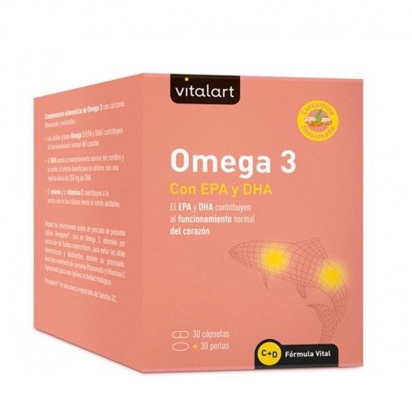 Vitalart Omega 3, 30 perlas + 30 cápsulas
