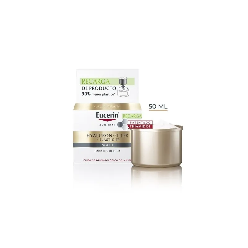 Eucerin Hyaluron Filler+ Elasticity refill crema de noche,  50 ml