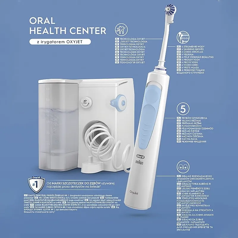Oral B Oxyjet  Irrigador 4 Cabezales Oral B Oxyjet  Irrigador 4 Cabezales