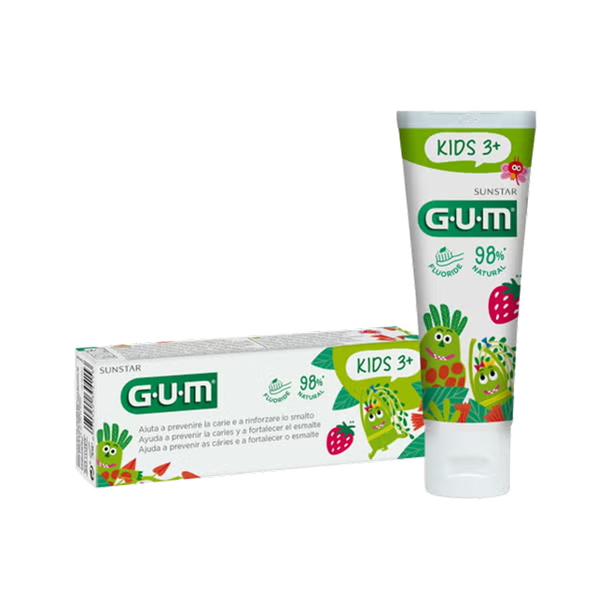 GUM Kids Gel dentífrico 3 años, 50 ml