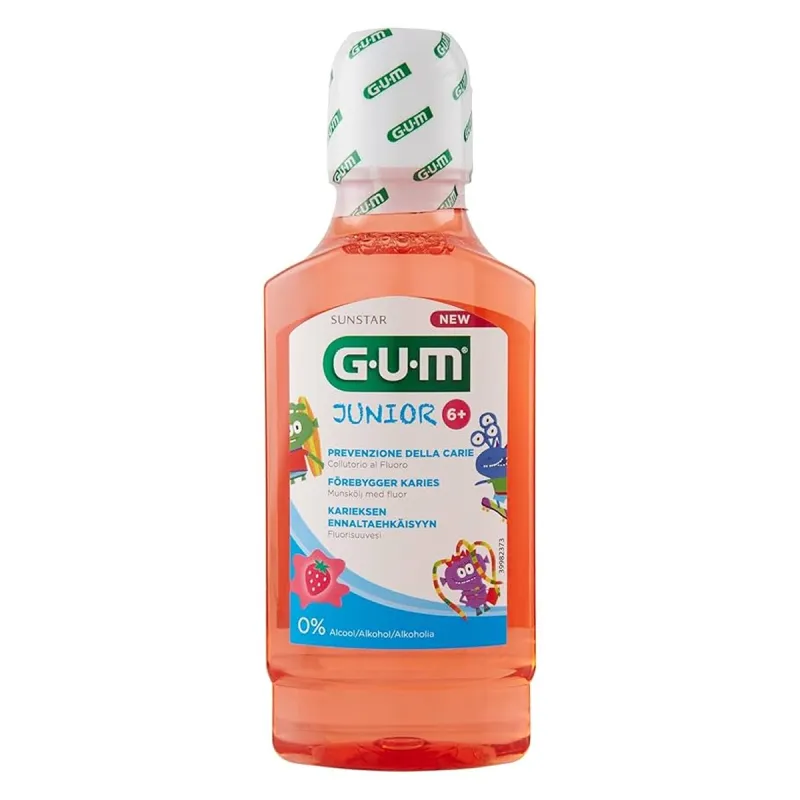 GUM Junior Colutorio Sabor Fresa, 300 ml | Farmacia Barata