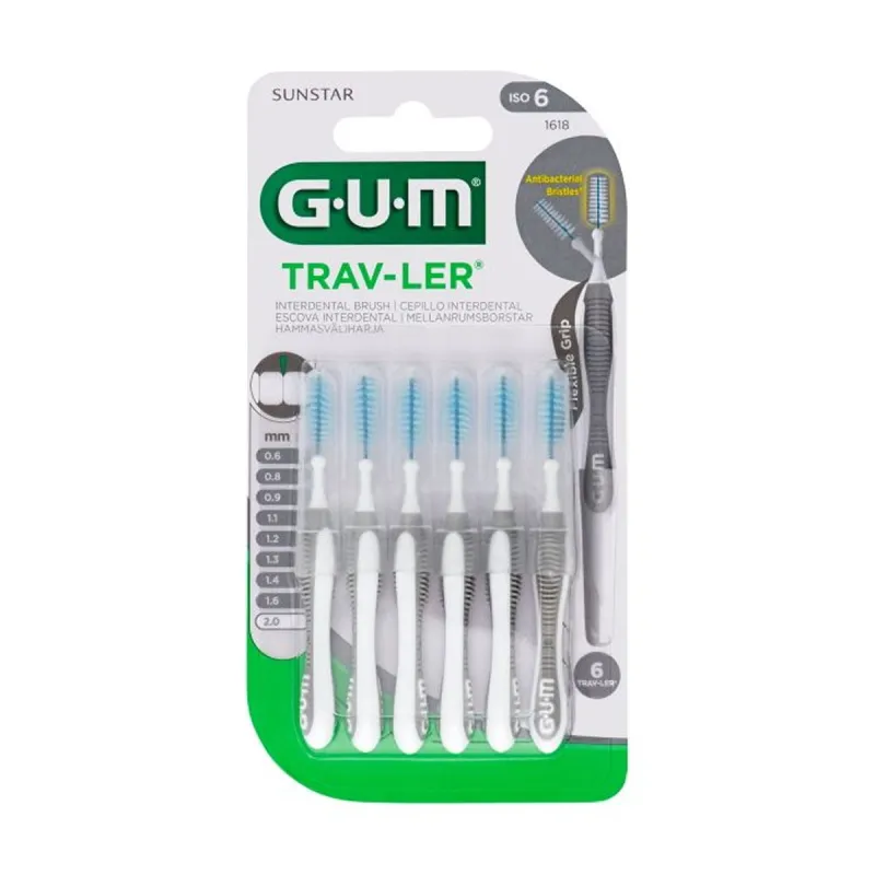 GUM Trav-Ler Cep Interdental 2,0Mm Iso 6, 6 Uds | Farmacia Barata