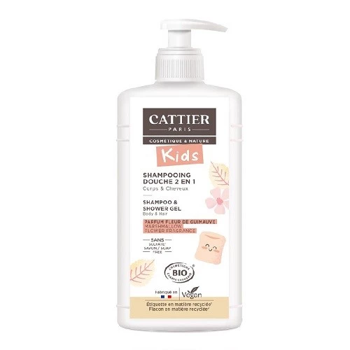 Cattier champú y gel de ducha suave para niños, 500 ml
