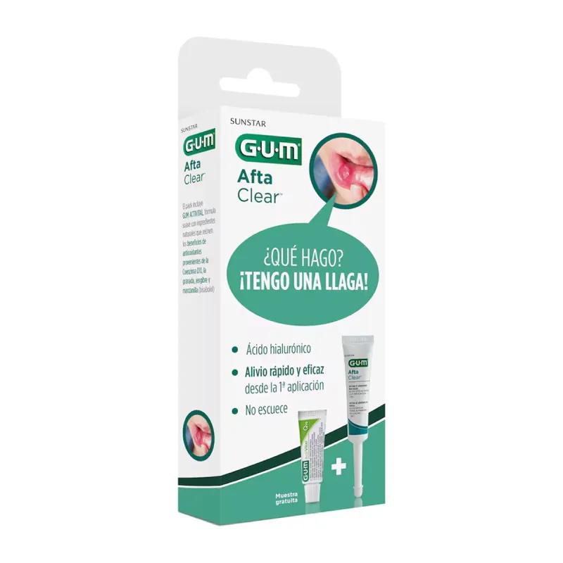 GUM Pack Afta Clear Gel Adultos (Gel + Activital Pasta 12 ml) | Farmacia Barata