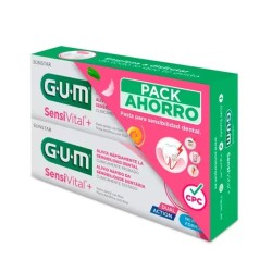 GUM Sensivital+ Duo Pack Gel dentífrico, 2x75 ml