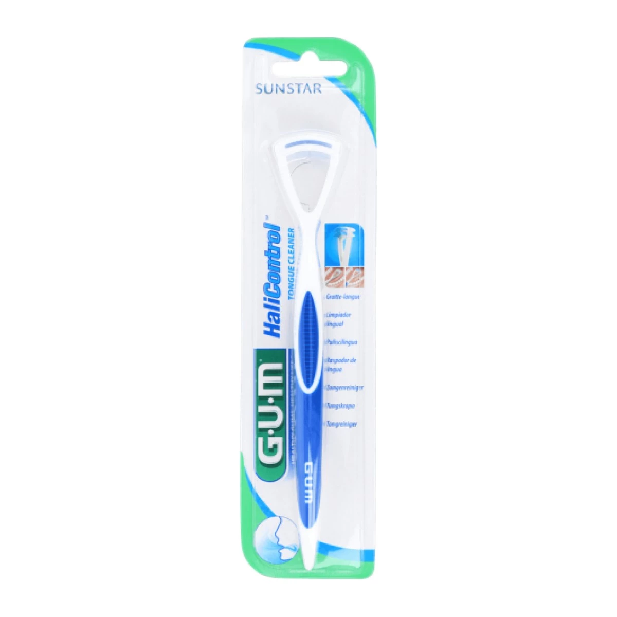 GUM Limpiador Lingual Doble Acción