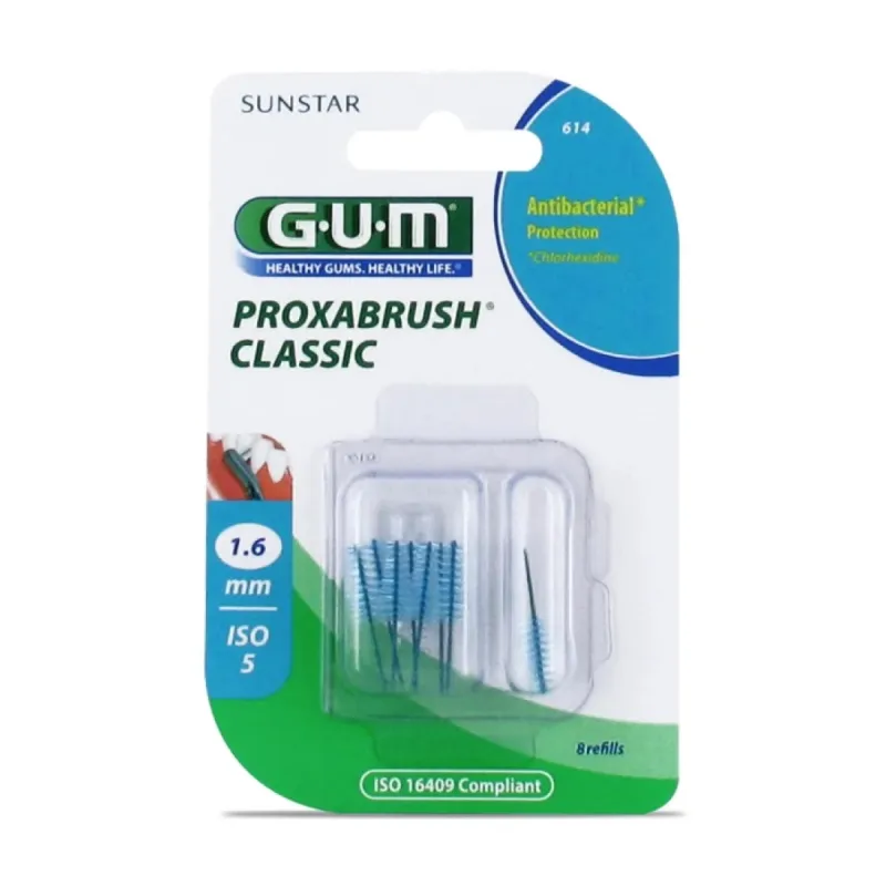 GUM Proxabrush Classic Recambio Conico, 8 Uds | Farmacia Barata