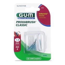 GUM Proxabrush Classic Recambio cilíndrico, 8 unidades