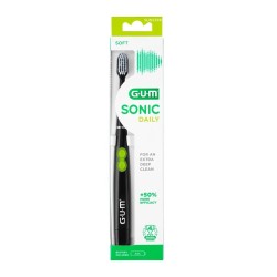 GUM Sonic Daily Cepillo Negro a pilas