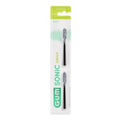 GUM Sonic Daily Recambios Cepillo Negro