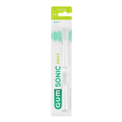 GUM Sonic Daily Recambios Cepillo Blanco