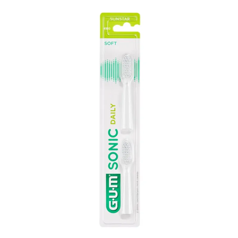 GUM Sonic Daily Recambios Cepillo Blanco | Farmacia Barata