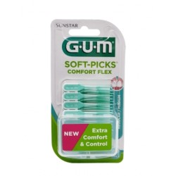 GUM Soft-Picks Comfort Flex Menta Medium, 80 Uds