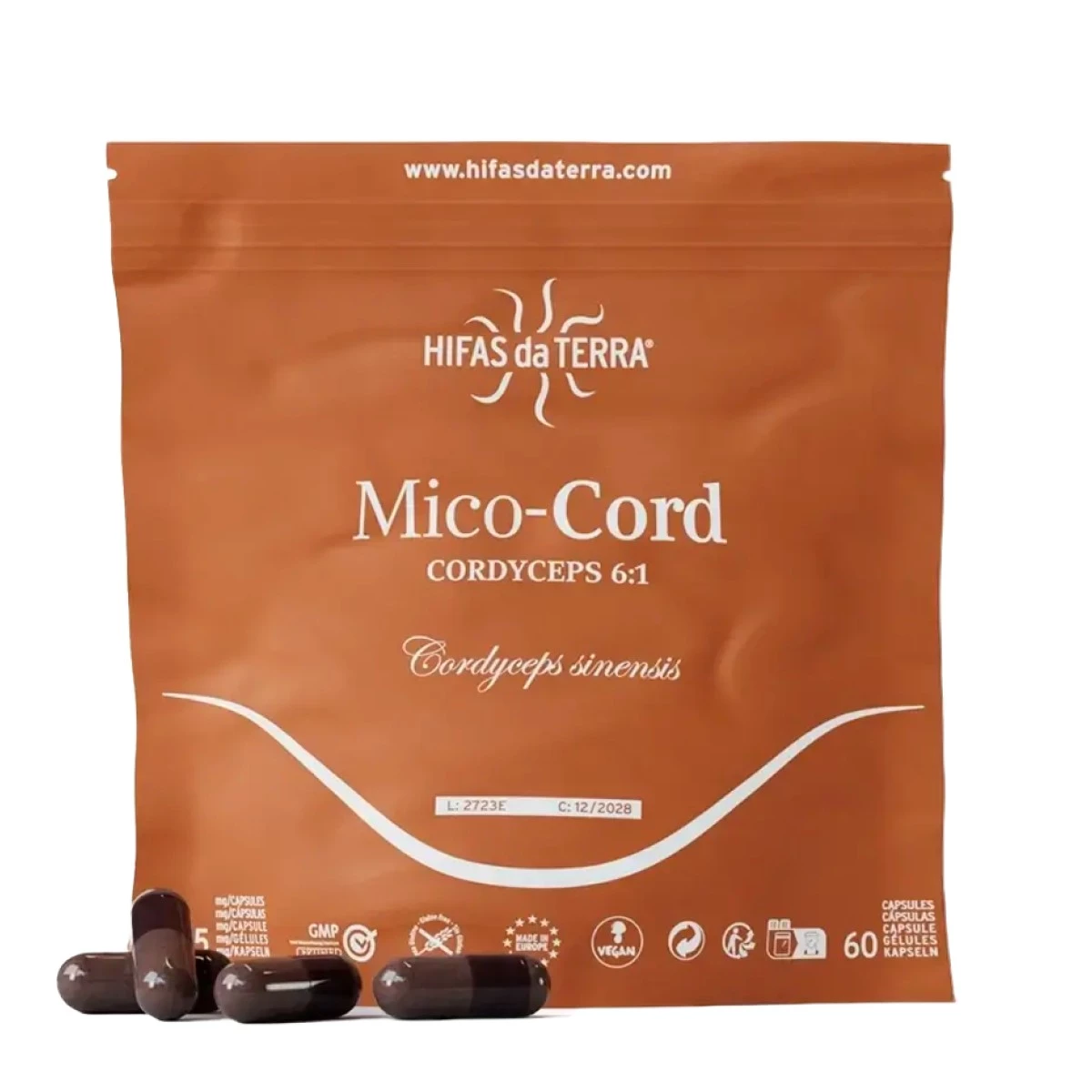 Hifas da Terra Mico-Cord Refill, 60 cápsulas
