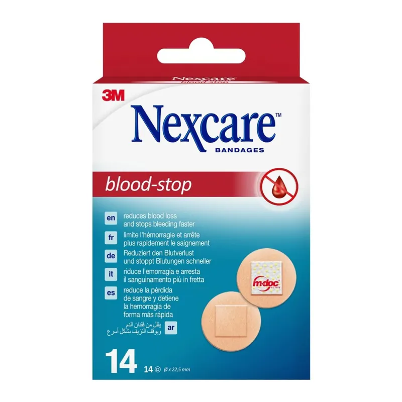 3M Nexcare blood stop, 14 unidades 22,5mm | Farmacia Barata 3M Nexcare blood stop, 14 unidades 22,5mm | Farmacia Barata