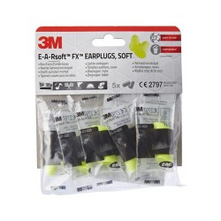 3M Tapones de ruido FX, 5 pares