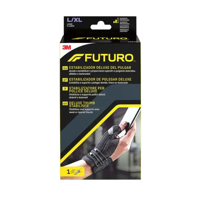 3M FUTURO Muñequera pulgar deluxe negra L/XL | Farmacia Barata 3M FUTURO Muñequera pulgar deluxe negra L/XL | Farmacia Barata
