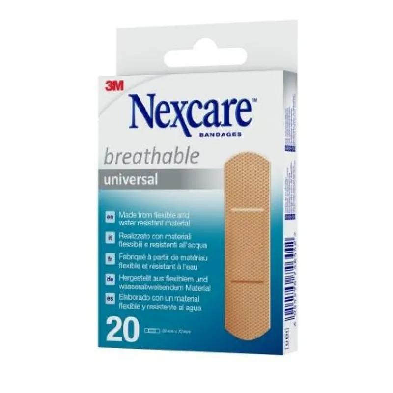3M Nexcare universal transpirable, 20uds 19x76mm 3M Nexcare universal transpirable, 20uds 19x76mm