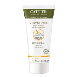 Cattier crema de manos secas, 75ml.