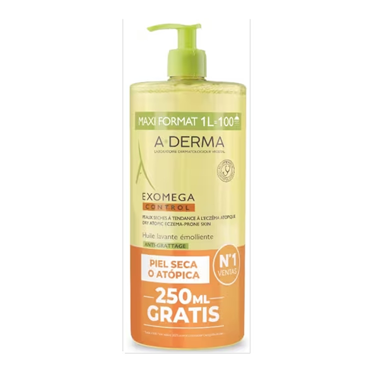 A-Derma Exomega Control Aceite Lavante, 1 litro