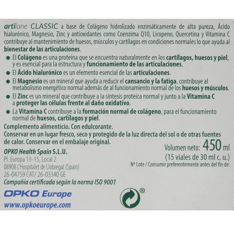 Artilane Classic viales información Artilane Classic viales información