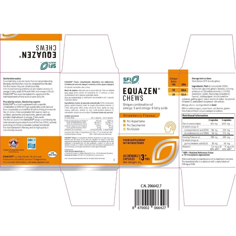 Vitae Equazen Chews información caja Vitae Equazen Chews información caja