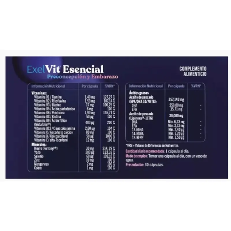 Exelvit esencial, 30 comprimidos Exelvit esencial, 30 comprimidos