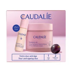 Caudalie Resveratrol Lift crema cachemir redensificante, 50 ml COFRE Firmeza REGALO Crema tisana 15 ml + resveratrol ojos 5 ml