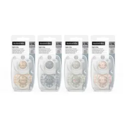 Suavinex Fusion Chupete Silicona Fisiológica Prints 6-18 meses, 2 uds