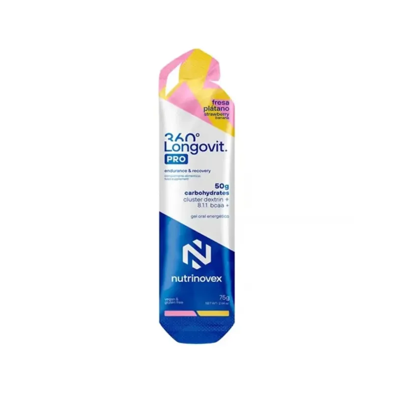 Nutrinovex Longovit 360 Gel PRO Sabor Fresa plátano, 75 g | Farmacia Barata