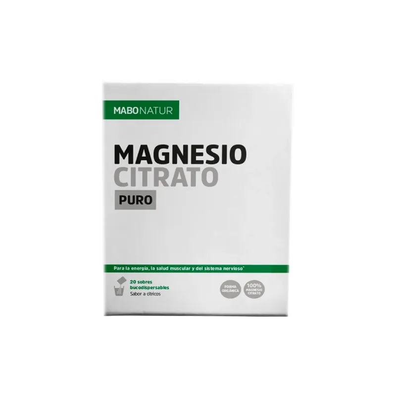 Mabo Magnesio citrato puro, 20 sobres | Farmacia Barata