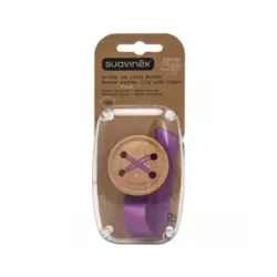 Suavinex Broche Redondo con cinta de madera