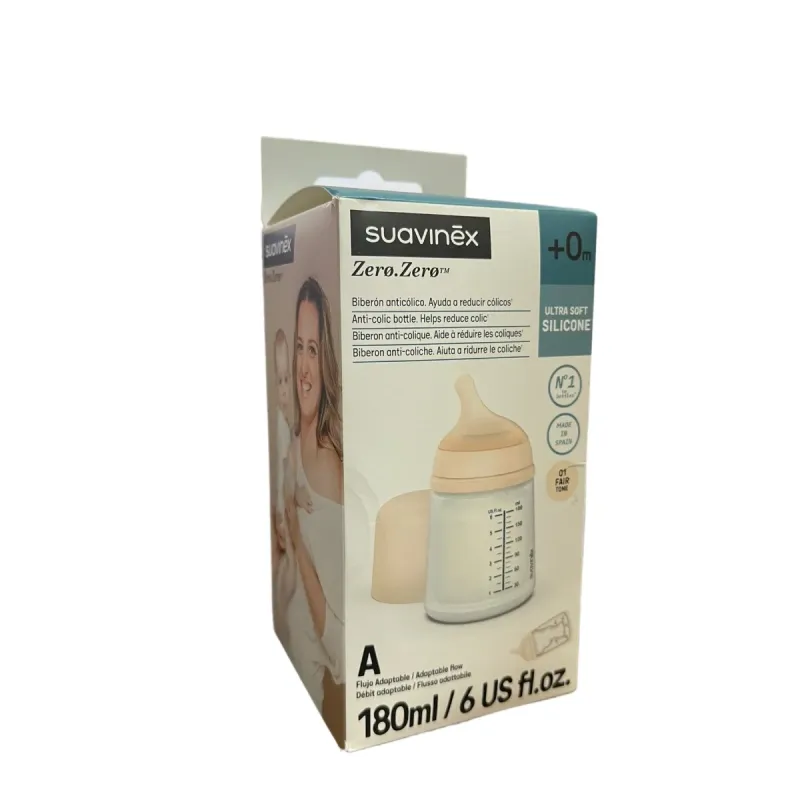 Suavinex Zero Biberon Anticólico Flujo A, 180ml | Farmacia Barata Suavinex Zero Biberon Anticólico Flujo A, 180ml | Farmacia Barata