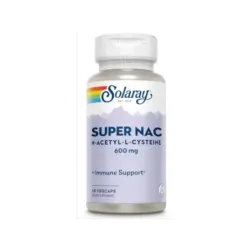 Solaray Super Nac 600mg, 60 cápsulas