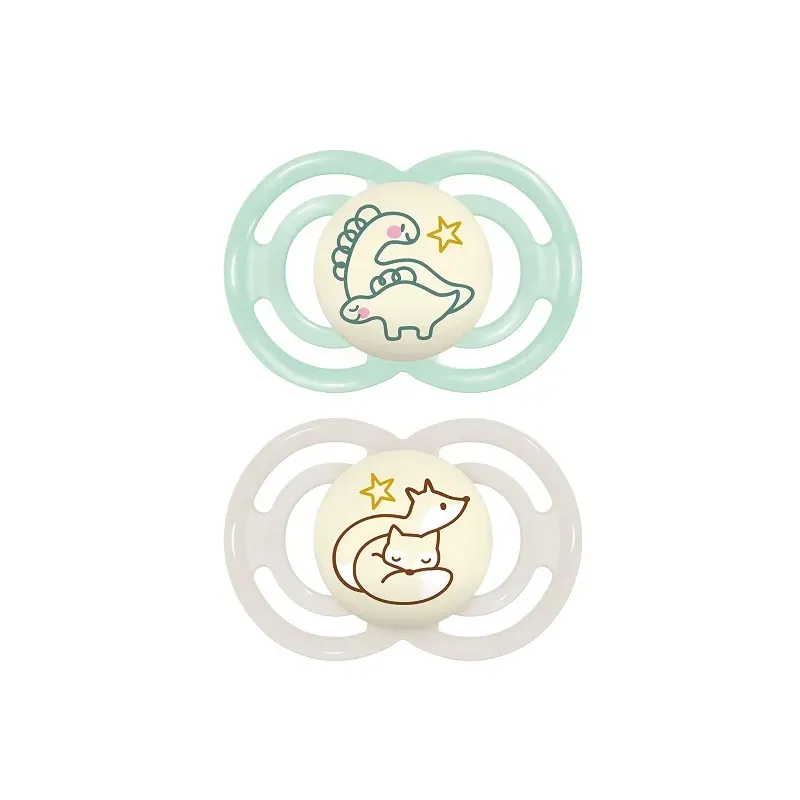 MAM Chupet Silicona Fisiologico Perfect Night Neutro +6M, 2 unidades MAM Chupet Silicona Fisiologico Perfect Night Neutro +6M, 2 unidades