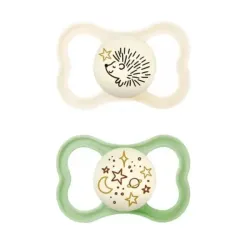 MAM Chupete Silicona Simetrica Supreme Night Neutro +16M, 2 unidades