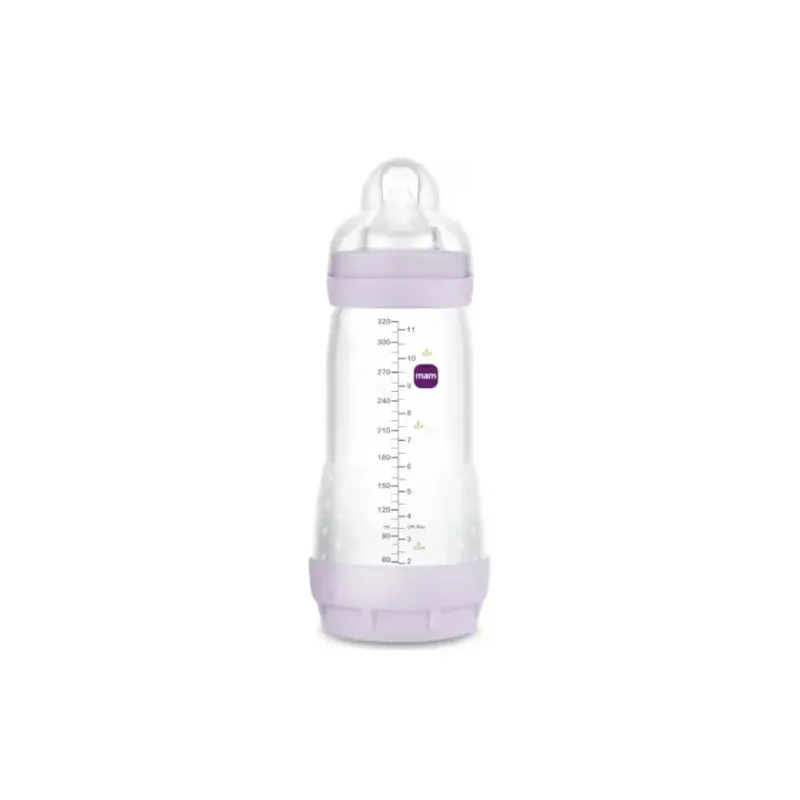 MAM Biberón Easy Start Anti-Colic +4M rosa mate, 320 ml