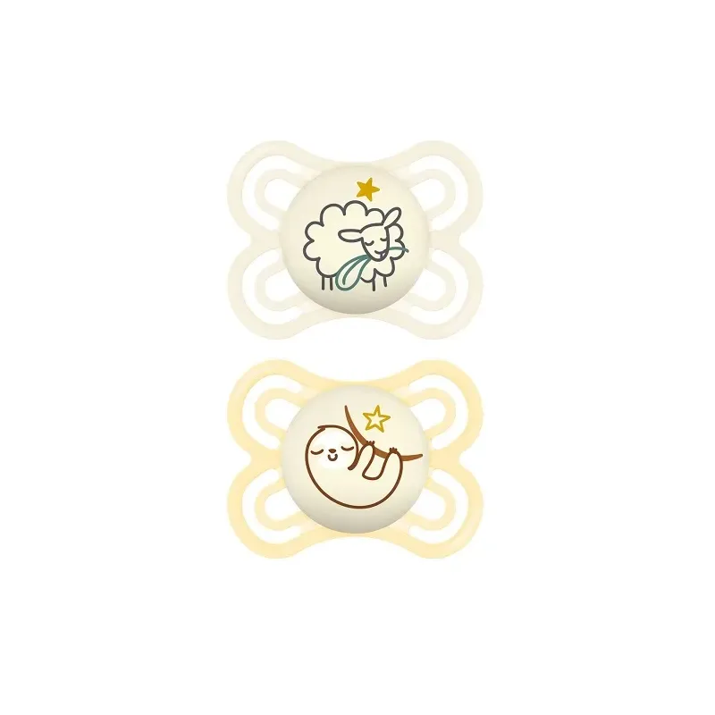 MAM Chupete Silicona Perfect Night Neutro 2-6 meses, 2 unidades