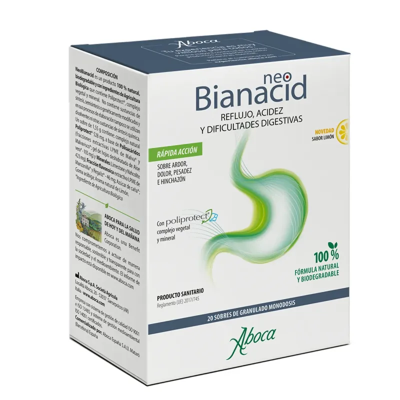Neobinacid Sabor Limón, 20 sobre granulados | Farmacia Barata Neobinacid Sabor Limón, 20 sobre granulados | Farmacia Barata