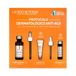 La Roche Posay Pure Vitamin C12 serum, 30 ml + Regalo Haylu B5 sérum ojos + Retinol B3 serum