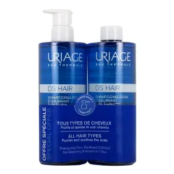 Uriage DS Hair Balancing Champú, 2x500 ml