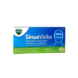 Sinusvicks 200mg/30 mg, 12 comprimidos recubiertos