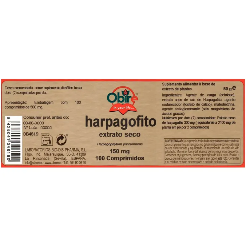 Obire Harpagofito 500 mg 60 cápsulas | Farmacia Barata Obire Harpagofito 500 mg 60 cápsulas | Farmacia Barata