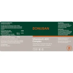 Bonusan Vitamina E-400 complex etiqueta Bonusan Vitamina E-400 complex etiqueta