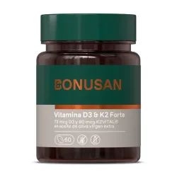 Bonusan Vitamina D3 & K2 forte, 60 perlas