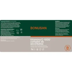 Bonusan Vitamina C-1000 complex de ascorbatos etiqueta