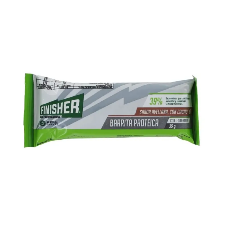 Finisher Barrita Proteica Chocolate y Avellana con L-Carnitina 35 g | Farmacia Barata Finisher Barrita Proteica Chocolate y Avellana con L-Carnitina 35 g | Farmacia Barata
