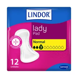 Lindor Lady Pad Normal, 12 unidades