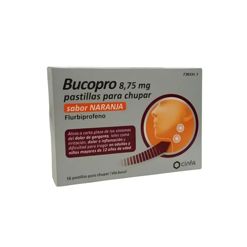 Bucopro Sabor Naranja 8,75 mg, 16 pastillas | Farmacia Barata Bucopro Sabor Naranja 8,75 mg, 16 pastillas | Farmacia Barata