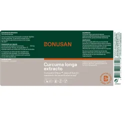 Bonusan curcuma longa extracto, 60 comprimidos etiqueta Bonusan curcuma longa extracto, 60 comprimidos etiqueta